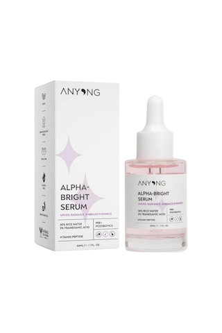 Anyong Alfa Arbutin Aydınlatıcı, Leke Karşıtı, Ton Eşitleyici Serum 30 Ml Pirinç Suyu & Traneksamik Asit