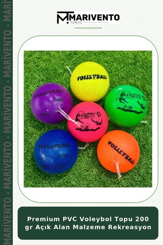 Premium Pvc Voleybol Topu 200 Gr Açık Alan Malzeme Rekreasyon Çok Renkli