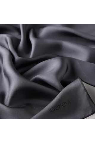 İpekevi Düz Twill İpek Eşarp - Antrasit Antrasit