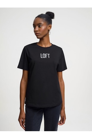 LOFT Regular Fit Kadın Tshirt K.kol Lf2034083 Q1.v1 Siyah