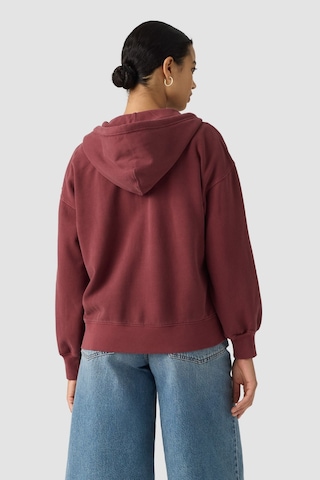 Levi's Kadın Vintage Oversize Fermuarlı Kapüşonlu Sweatshirt Cabernet Rengi Şardonlu Polar-24604 Kırmızı