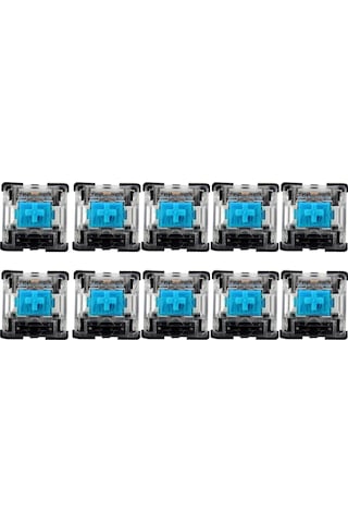 Sones 10 Adet Gateron G Şaft Siyah Alt Şeffaf Şaft Kapağı Eksen Anahtarı, Stil: G5 Ayak Mavi Şaft