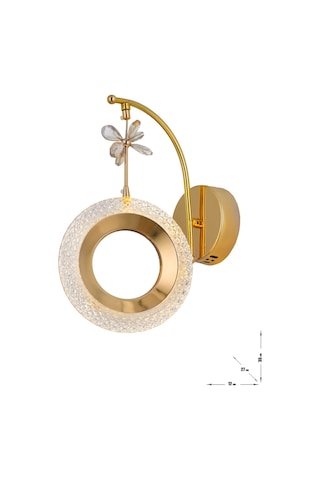 Ribera Power Ledli Modern Lüks Duvar Aplik 3 Renk Sarı-beyaz-gün İşığı - Gold Gold