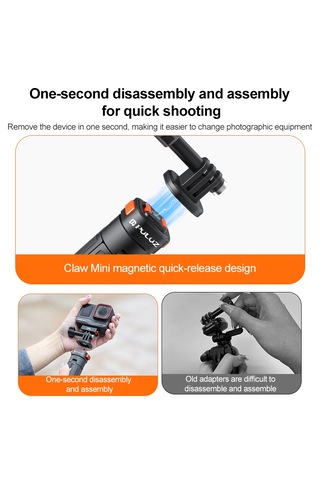 Puluz Mini Manyetik Hızlı Bırakma Selfie Çubuğu Tripod