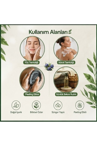 Ardıç Özlü Sünger Sabun Doğal El Yapımı 100g-3 Adet Karışık