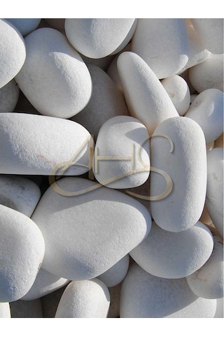 Ahs Beyaz Dolomit Taş 20 Kg 6-10 Cm Dere Çakıl Taşı Bahçe Peyzaj Süs Taşı Saksı Teraryum Akvaryum Taşı