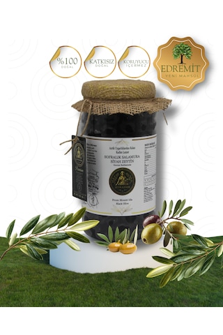 Zeyrazade Doğal Sofralık Salamura Siyah Zeytin L Boy 1kg