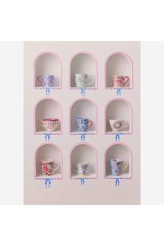 Cath Kidston Kırmızı Porselen Kupa 375 Ml