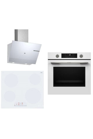 Bosch HUA736EV0T - PKE612FA2E - DWK67PJ20T Elektrikli Ocaklı Beyaz 3 Lü Ankastre Set 679