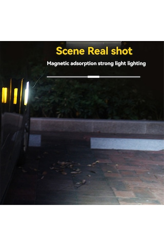 Led El Feneri Taşınabilir El Feneri Cob Mıknatıslı Çalışma Işığı Sarı Ve Siyah Sarı - Siyah