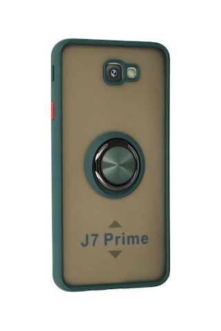 Newface - 553 - Samsung Galaxy Uyumlu J7 Prime Kılıf Montreal Yüzüklü Silikon Kapak - Csmo-tex - - Yeşil