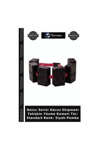 Delux Serisi Havuz Ekipmanı Yetişkin Yüzme Kemeri Tür: Standart Renk: Siyah-pembe Siyah - Pembe