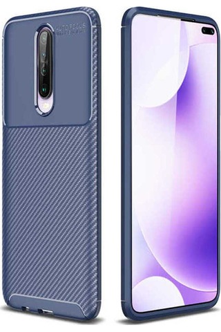 Xiaomi Redmi K30 Kılıf Zore Negro Silikon Kapak Lacivert