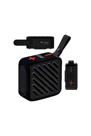 Taşınabilir Bluetooth V5.2 Kablosuz Hoparlör Hi-fi Güçlü Ses Tf Kart Usb Aux Destekli Type-c Şarjlı 1200mah Mini Speaker, Sk-682 Siyah