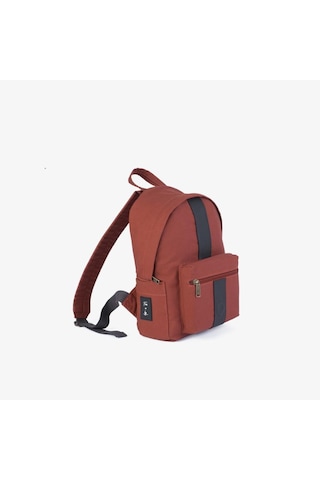 Nors Minik Sırt Çantası Kanvas Kumaş Skoolbag Mini Brick Kiremit