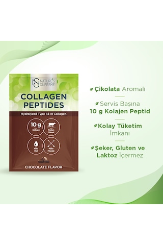 Natures Supreme Çikolata Aromalı Collagen Peptides Powder 30 Saşe