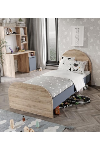 Izmir Çocuk Odası Takımı Tamamı Mdf Antrasit Ve Flora Aynalı