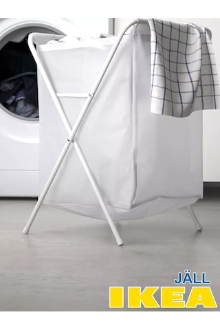 Ikea Jäll Çamaşır Sepeti, Beyaz, 50 Litre 236741499 Beyaz