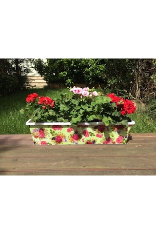 60Cm Plastik Saksı - Güllü Balkon Saksısı Cam Önü Saksı (214676472)