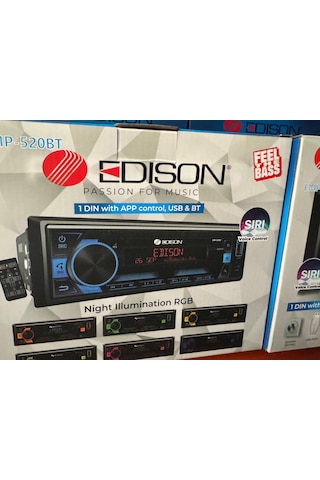 Edison Emp Bt Usb Aux Bluetooth Fm Radio Oto Teyp Mp3 4x55wat Yen