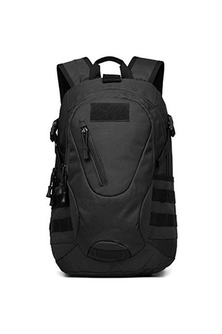 Taktik Sırt Çantası Büyük Kapasite Ayarlanabilir Omuz Kayışları İle Basit Nefes Alabilen Örgü Paketi Yürüyüş 3 Gün Saldırı Çantası Siyah - Siyah