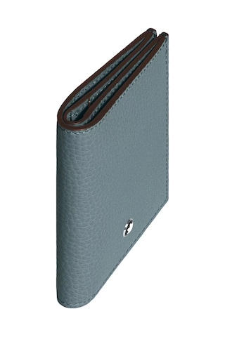 Montblanc Grain Deri 4 Bölmeli Cüzdan 222997 Mavi