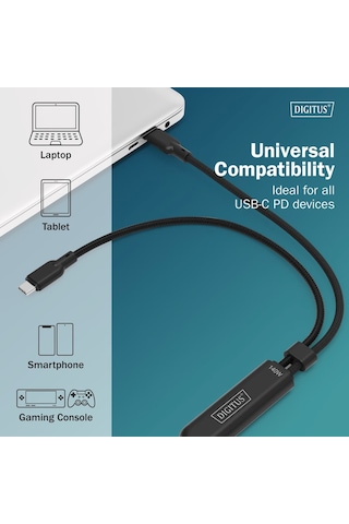 Dıgıtus Usb-c 2in1 Şarj Kablosu, 140w, 1,8 M