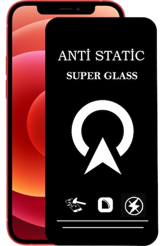 Apple Uyumlu iPhone 12 Mini Tam Kaplayan Cam Anti Statik Safir Çizilmez Ekran Koruyucu
