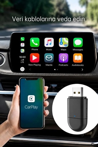 Premium Cihazı Otomobil Kablosuz Mini Araç Multimedya Dönüştürücü Adaptör Tab06 2ın1 Diğer