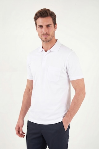 Buratti Pamuklu Regular Fit Göğüs Cepli Düğmeli Polo T Shirt Erkek Polo T Shirt 4565001 Beyaz