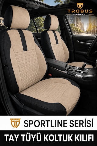 Kia Soul 2016 2017 2018 2019 Uyumlu Sportline Serisi Bej Siyah Oto Koltuk Kılıfı