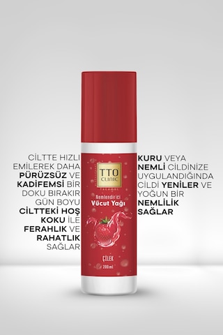 Tto Clinic Vücut Yağı Çilek Çay Ağacı Yağı Tea Tree Oıl 200 ML
