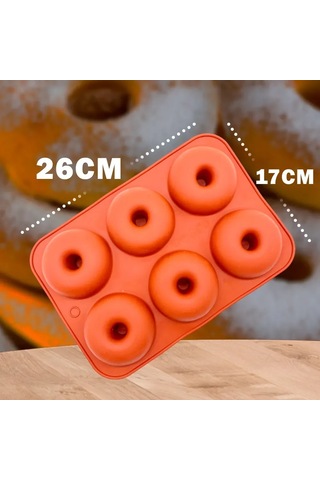 Maiyame 6 Lü Turuncu Silikon Fırın Kalıbı - Isı Dayanıklı, Sağlıklı Malzeme İle Mini Tatlı Ve Pastalar İçin Portakal