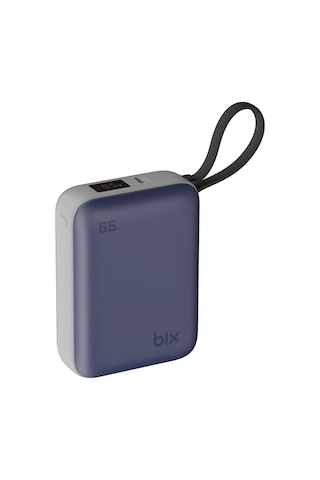 Bix Pb120 20000mah 65w Type-c Pd Kompakt Tasarımlı Dijital Göstergeli Powerbank Taşınabilir Hızlı Şarj Cihazı Mavi