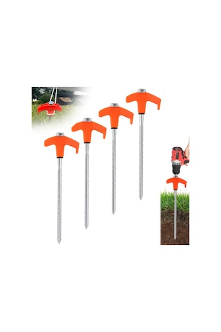 Folinda 20cm Yeşil Karbon Çelik İvmelevhal Kamp Çadır Pini 4 Adet + Çekmeceli Çanta - Fabrika Satışı Yeşil