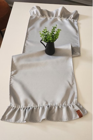 Cemre Saten 2-kenar Fırfırlı Vintage Runner Örtü Camel 40x110