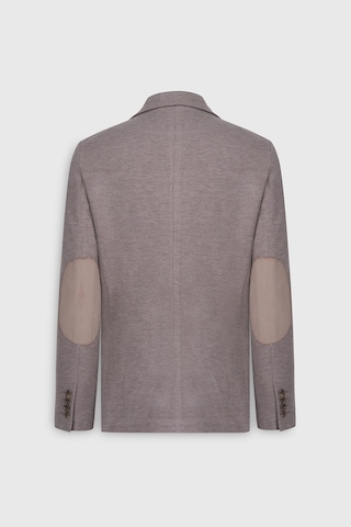 Erkek Acı Kahverengi Slim Fit Dar Kesim Mono Yaka Armürlü Torba Cepli Ceket Acı Kahverengi