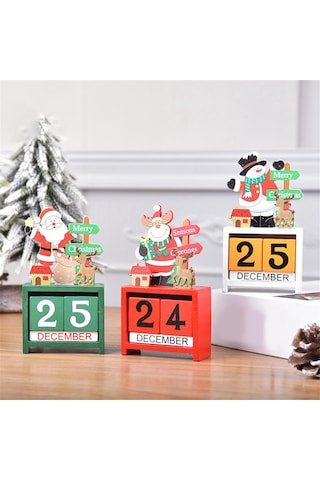 Masa Takvimi Masa Üstü Sayı Tarih Ahşap Bloklar Takvim B