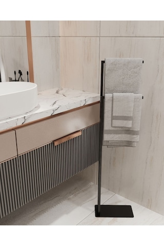 Aju Havluluk Kağıt Havlu Askısı Metal Kurulum Gerektirmez Devrilmez Banyo Düzenleyici Askılık Siyah