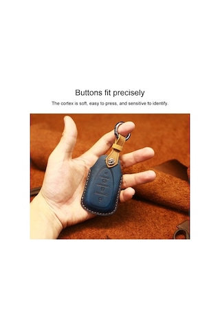 Tongxida Chevrolet Araba Sığır Derisi Anahtar Koruyucu Kılıfı Üç Anahtar İçin Kırmızı