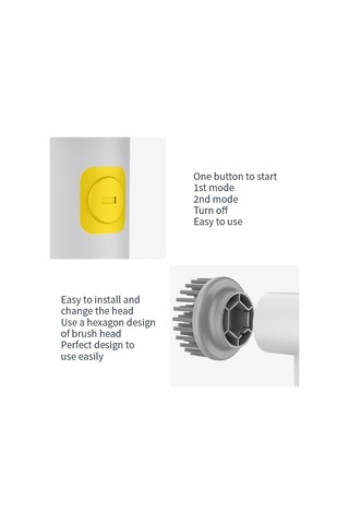 Sones Çok İşlevli El Tipi Kablosuz Elektrikli Temizleme Fırçası Fildişi Beyazı