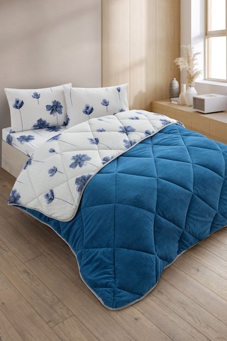 Nordelle Çift Kişilik Wellsoft Yorgan Uyku Seti Mavi