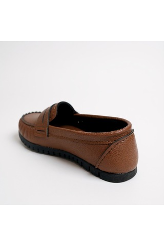 Dosa Shoes Kadın Babet Taba Zincir Tokalı Hafif Rahat Taban Şık Günlük Ayakkabı Kahverengi