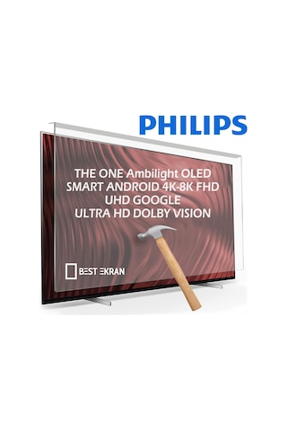 Philips Uyumlu Theone 65pus8505 Tv Ekran Koruyucu