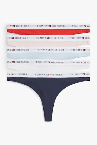Tommy Hilfiger Kadın 5'li Tanga Paketi Pembe/mavi/beyaz/kırmızı/alacakaranlık-16023 Çok Renkli