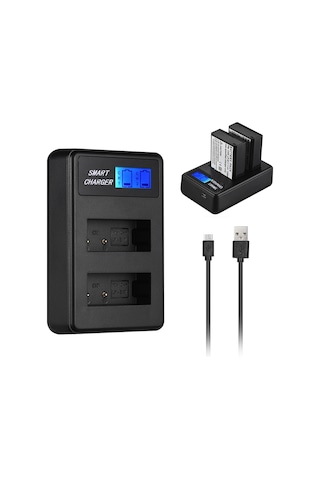 Cbtx Lcd Ekran 2 Kanallı Lp-e17 Canon Eos M3 M5, Eos 750d 760d Vb. Uyumlu Pil Usb Şarj Cihazı