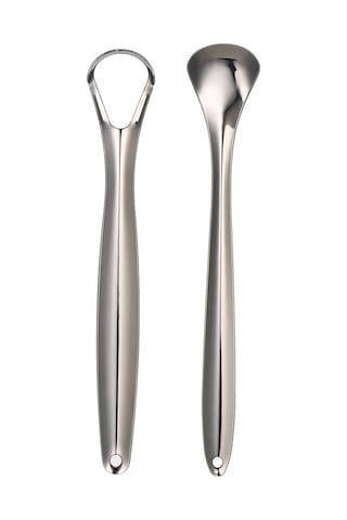 Samdoo 2 Adet Paslanmaz Çelik Dil Tarayıcı - Derin Temizleme, Ağız Kokusu Giderici, Ergonomik Tasarım, Taşınabilir Kutu