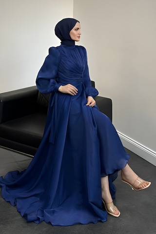 Kolu Bağlamalı Abiye Lacivert