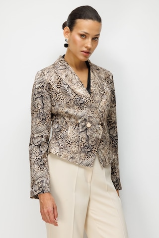Ekol Kadın Leopar Desenli Crop Ceket 1050 Leopar LEOPAR