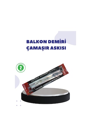 25x60 Balkon Askılığı Kare Demir Uyumlu Hava Dayanıklı Çamaşır Askısı